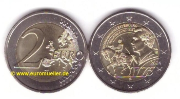 2 Euro Sondermünze Luxemburg 2024 Guillaume II.
